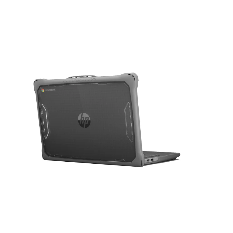 Extreme Shell-F2 Slide Case for HP Fortis X360 Chromebook G3/G5 11" & HP X360 (Non-Fortis) G4/G3 (Gray/Clear) - Image 3