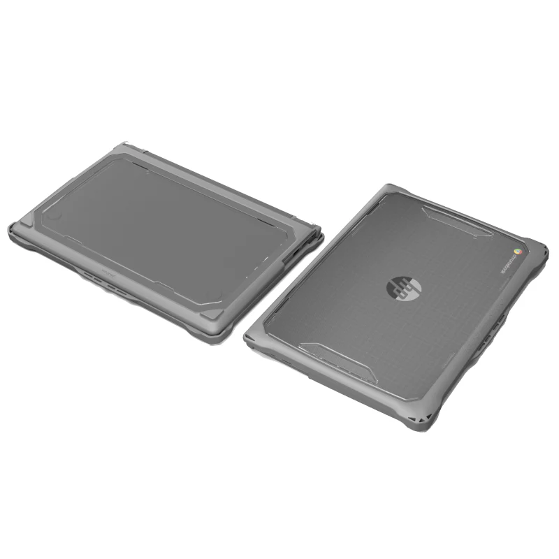 Extreme Shell-F2 Slide Case for HP Fortis X360 Chromebook G3/G5 11" & HP X360 (Non-Fortis) G4/G3 (Gray/Clear) - Image 6