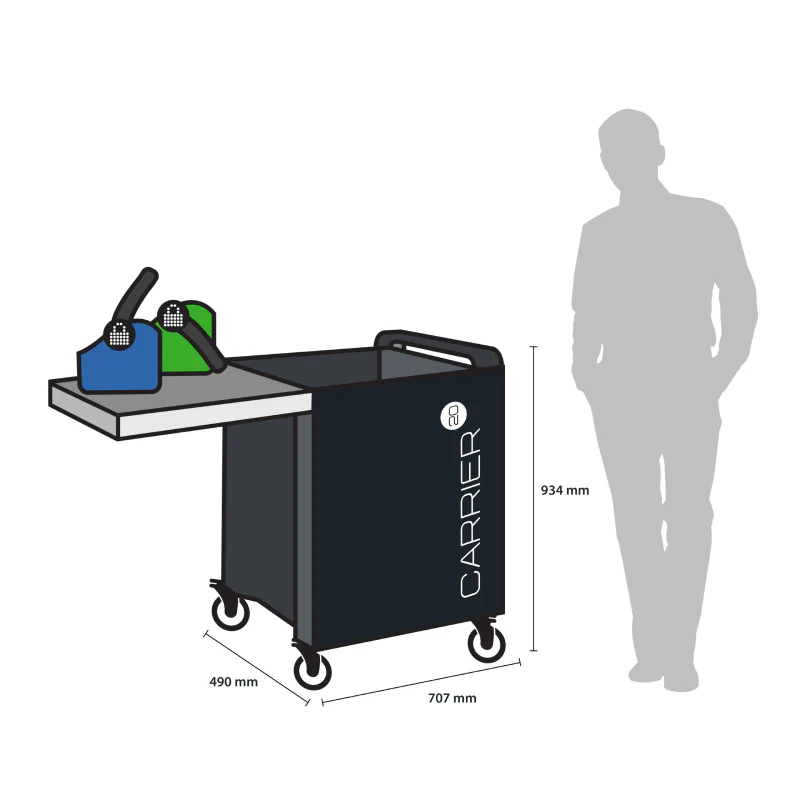 LocknCharge Carrier 20 Mk5 Mobile Device Charging Cart/Trolley - (for <13" Devices) - Image 5