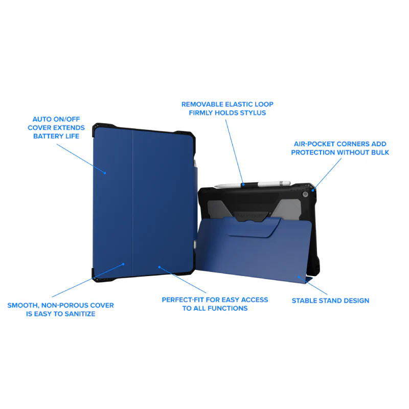 MaxCases Extreme Folio-X2 for iPad 9 (7/8) 10.2″ (Blue) - Image 2