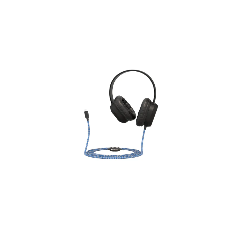 MaxCases Extreme Headset w/braided cable, inline volume control and built-in microphone w/USB-C connector (Black) - Image 7