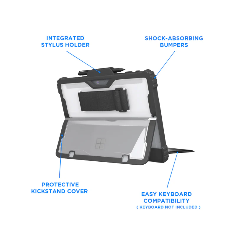 MaxCases Extreme Shell for Microsoft Surface Pro 9 (Black) - Image 2
