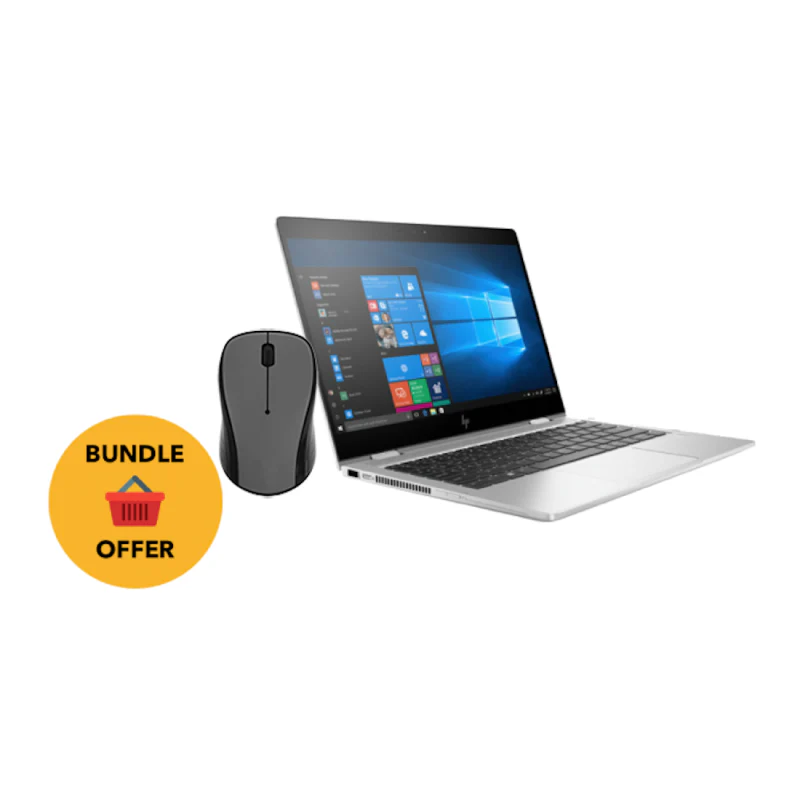 Teqcycle Remanufactured HP Elitebook 830 G6 X360 Touch Bundle with Mouse